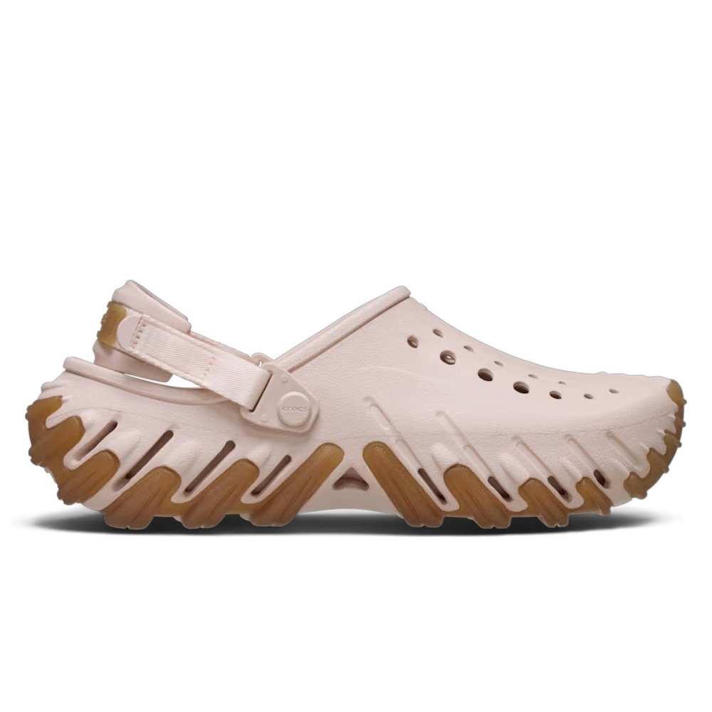 Crocs Echo Gum Ro Clog Womens 8 Quartz Dust Pink Sculptural Adjustable Strap NEW